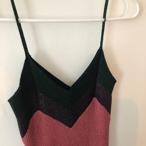 Zara Dress with Color Block Chevron Top